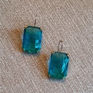 Jewel Drop Earrings in Caribbean blue